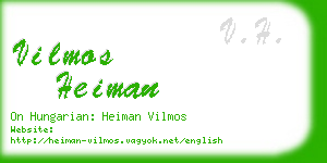 vilmos heiman business card